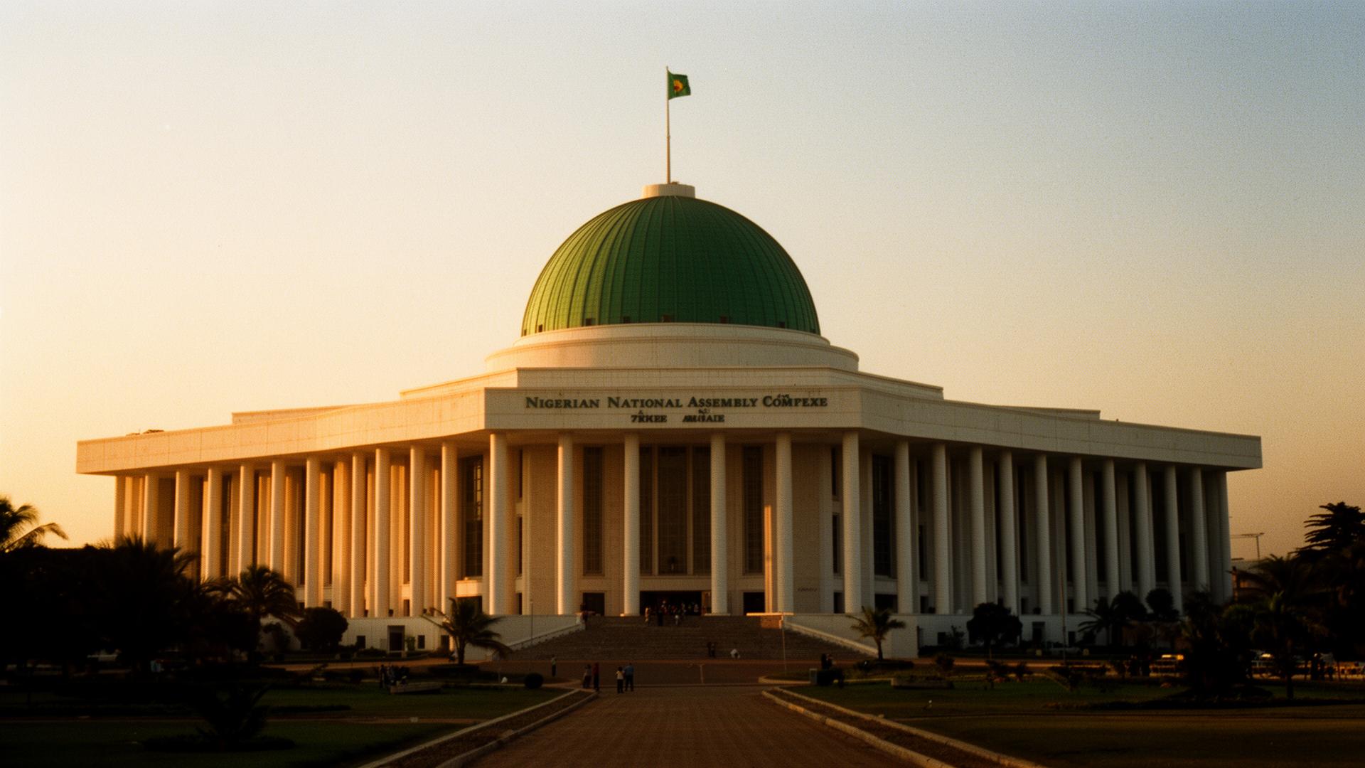The Nigerian National Assembly Complex, Three Arms Zone, Abuja, at golden hour